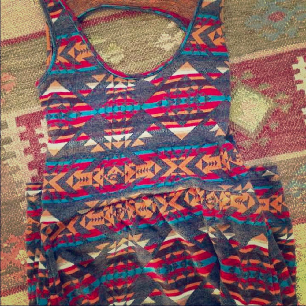 Obey open back southwestern dress